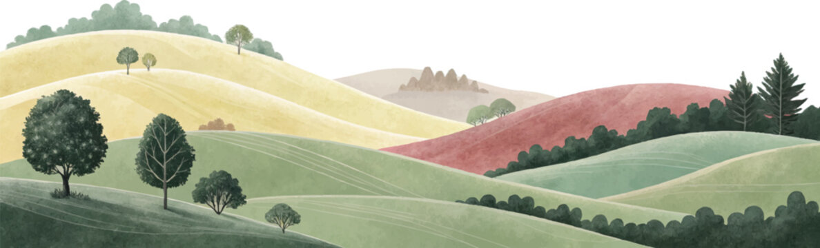 Gentle Rolling Hills Landscape