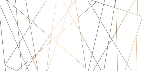 Abstract luxury gold geometric random chaotic lines with many squares and triangles shape. Seamless luxury geometric premium luxury banner presentation gold line