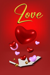 loveheart, love, valentine, day, card, vector, illustration, symbol, romance, design, holiday, decoration, romantic, red, art, happy, valentines, greeting, hearts, shape, gift, banner, paper,