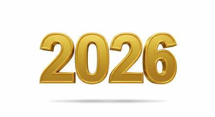Golden 2026 New Year Number Background