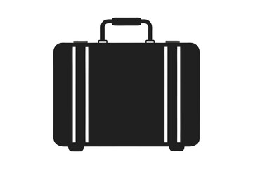 suitcase silhouette vector illustration  isolated on white background