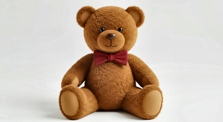 a charming, wearing a dark-red bow tie, cuddly image perfect for