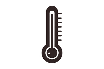 Thermometer icon silhouette vector illustration