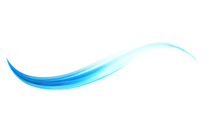 Blue Light Trail Speed Lines with Motion Effect Isolated on Transparent Background