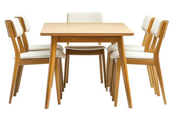 Modern light-wood dining set