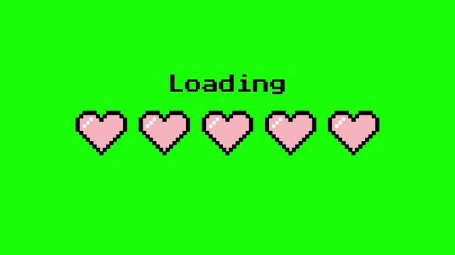 Loading Heart pixel Animation.