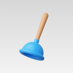 3d Realistic Plunger Icon vector illustration