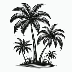 palm trees vector illustration