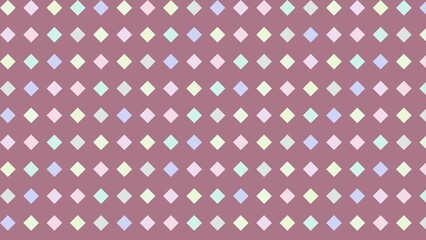 Delicate pastel diamond pattern on a mauve background. 