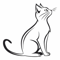 black cat vector illustration