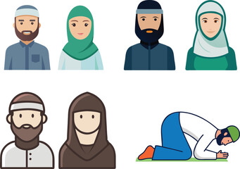 set of different professions