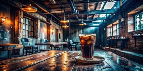 Obraz premium Urban Exploration Coffee Shop: Iced Americano & Black Coffee Photography