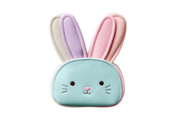 Pastel Palette Bunny Pouch: A Whimsical Accessory with Ethereal Charm and Playful Design, Perfect for Springtime Joy and Adding a Touch of Cuteness.