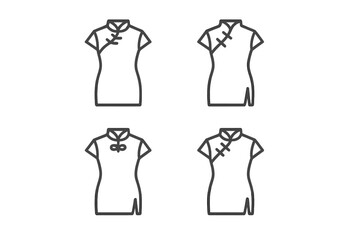 Vector illustration of traditional dresses showcasing various designs and styles for cultural celebrations and fashion trends