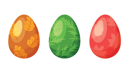 Easter eggs. Painted Easter eggs. Vector illustration.