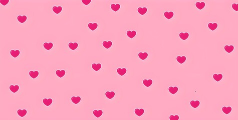 Pink Heart shapes on pastel light pink background for wallpaper, Pink Heart shape wallpaper or background, Pink Heart shape illustrations on light pink background