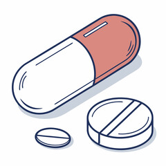 Medication Vector Illustration Depicting Diverse Pharmaceutical Drugs With Capsule And Tablet
