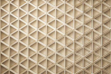 Neutral beige with inset grid shapes in 3D relief
