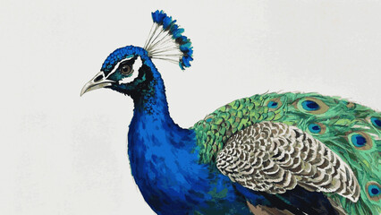 Dreaming in peacock tones isolated watercolor vector illustration svg 