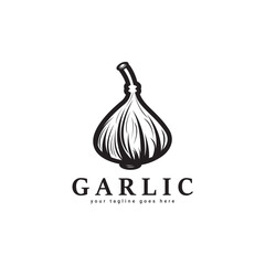 Garlic vector logo design concept illustration idea