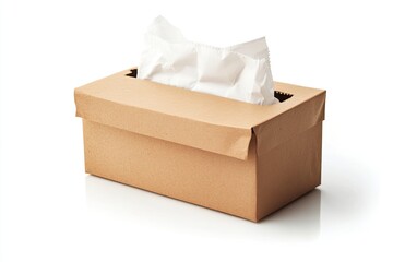 minimalis tissue box isolated on white