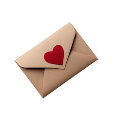 Romantic envelope featuring a heart stamp surrounded by glowing sparkles symbolizing love and affection.