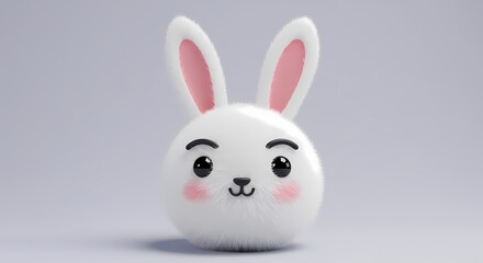 Obraz premium white rabbit with easter egg