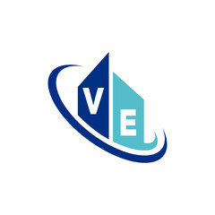 The modern logo design features a stylized two-letter initial in shades of blue, surrounded by circular elements to convey fluidity and professionalism	