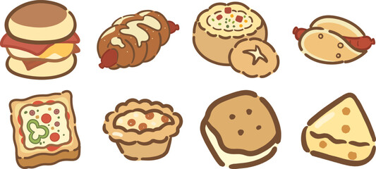 set of fast food