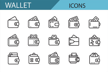 Icon Set for Wallet Design: Featuring Currency and Payment Symbols