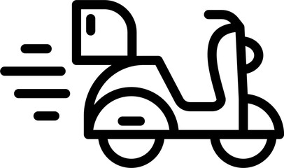 delivery icon related with food delivery service and combines elements related to food and transportation.