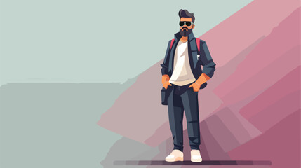 Flat Character Vector Illustration for Professional Use
