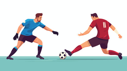 Fototapeta premium Professional Football Player Penalty Kick Goalkeeper Action Shot