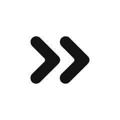 Fast forward vector icon template in black