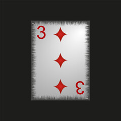 Unusual playing cards on a black background