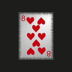 Unusual playing cards on a black background