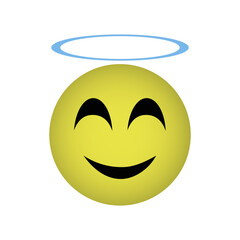 Cool emoticons on a white background