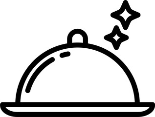 serving dish icon related with food delivery service and combines elements related to food and transportation.