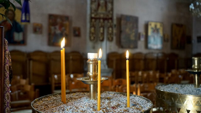 Ikonen in einer griechisch orthodoxen Kirche