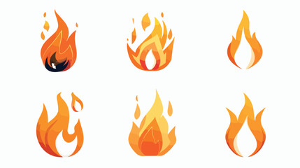 Professional Flame Icon Vector on White Background Illustration