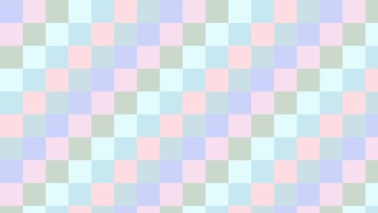 Pastel-colored checkered pattern.  Delicate squares in soft, light hues