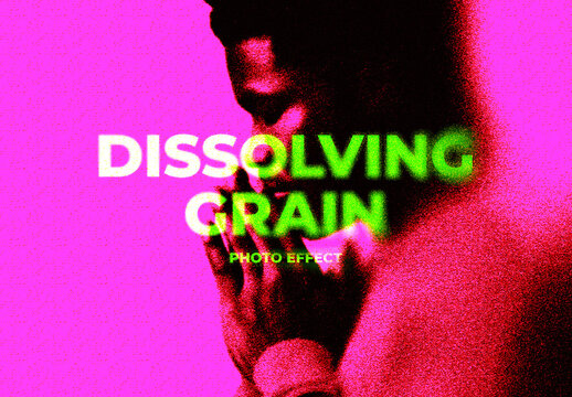 Dissolving Grain Image Effect Mockup