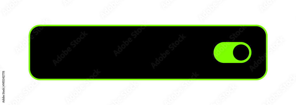 Poster on off toggles switch buttons vector set. modern web and mobile app switch button interface elements