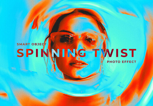Spinning Blur Image Effect Mockup
