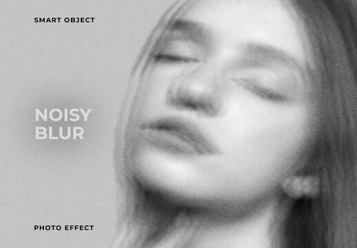 Noisy Blur Image Effect Mockup
