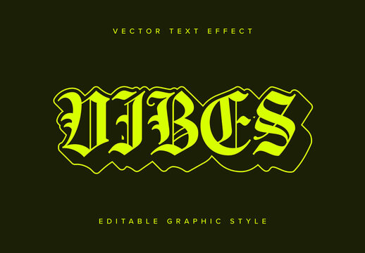 Neon Outlined Text Effect Mockup
