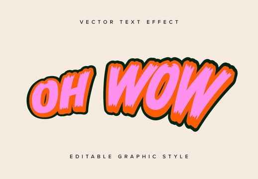 Warped Text Effect Mockup