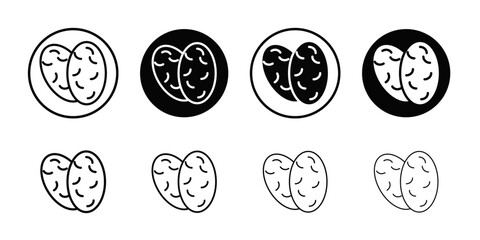 shaobing icon Black and white outline vector
