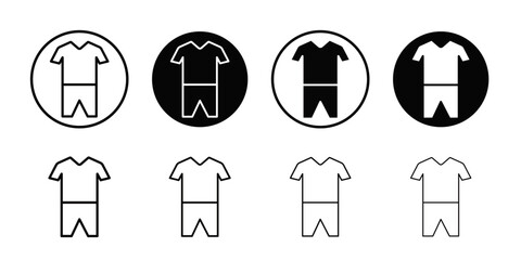 sportswear icon Black and white outline vector
