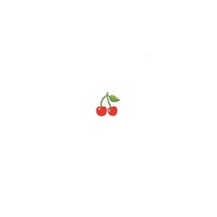 cherry on a white background
